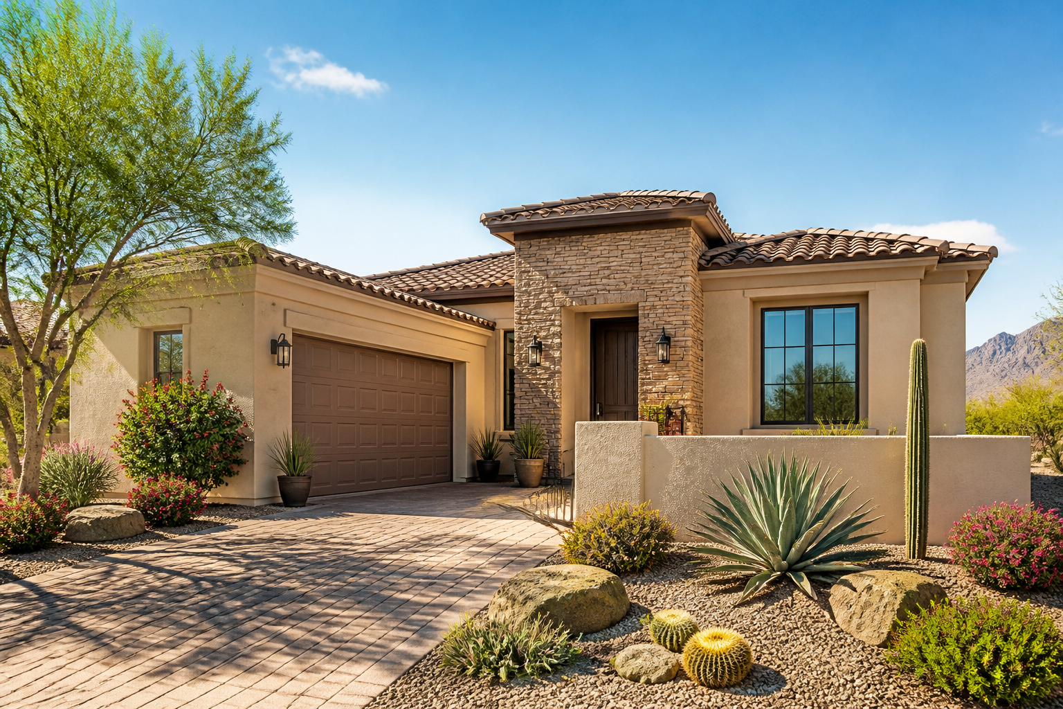 Sold sign in front of a well-kept Arizona home